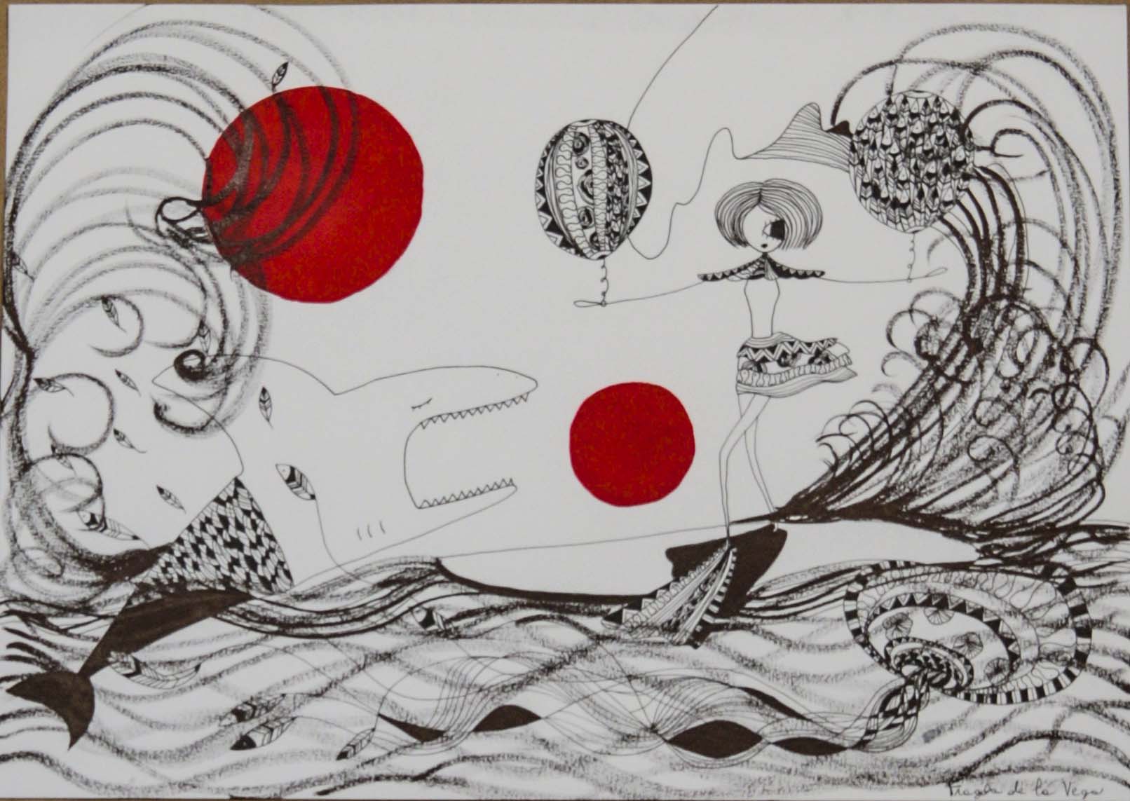 Fragola de la Vega : Dessin Encre de Chine - Nightime Gallery