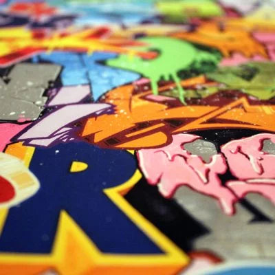 graffiti gros plan
