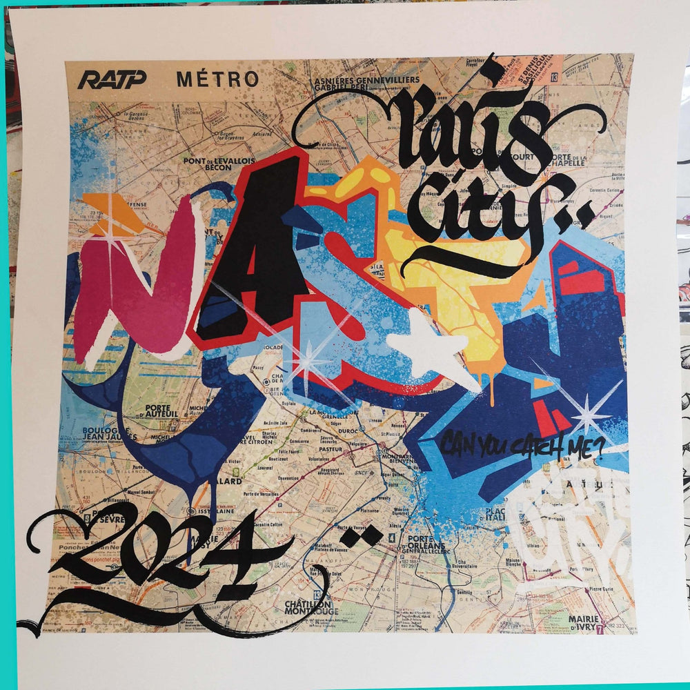 Nasty - plan de métro rehaussé Paris City 2024